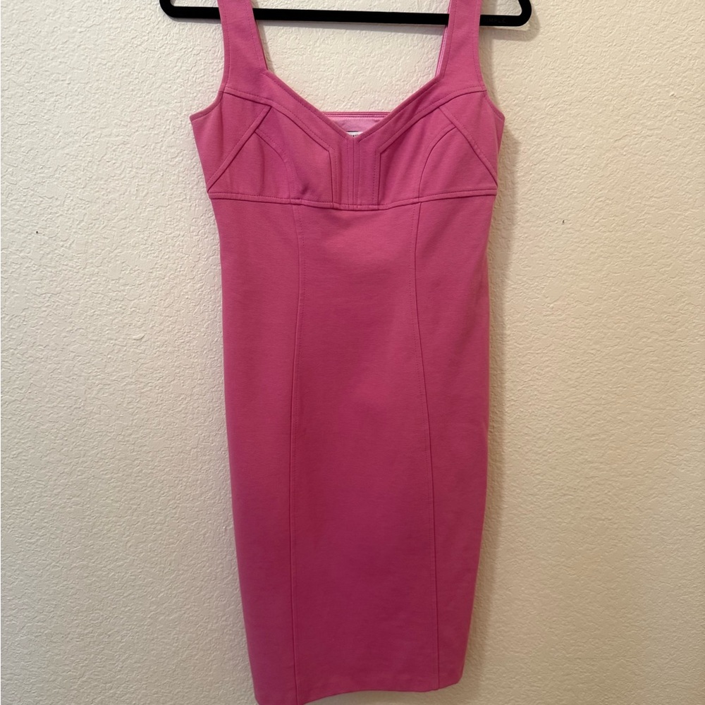 Diane Von Furstenberg Bright Bubblegum Pink Midi Dress